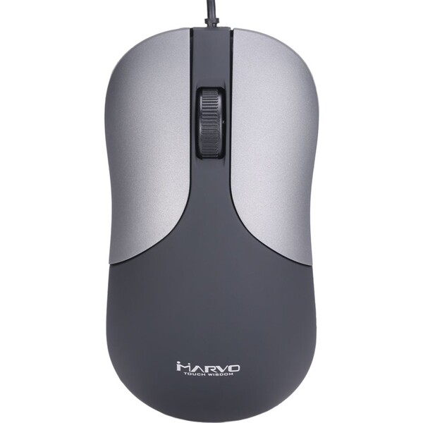 Levně Marvo DMS002GY kancelářská drátová myš šedá