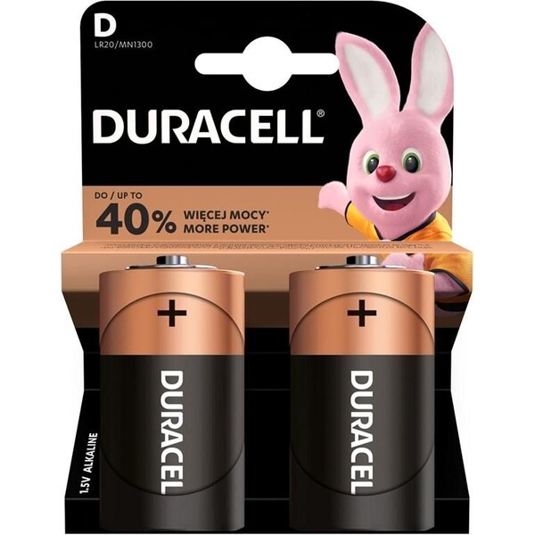 Duracell Basic D alkalická baterie D, 2 ks