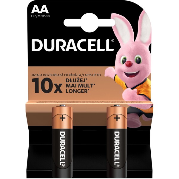 Duracell Basic AA alkalická baterie, 2 ks