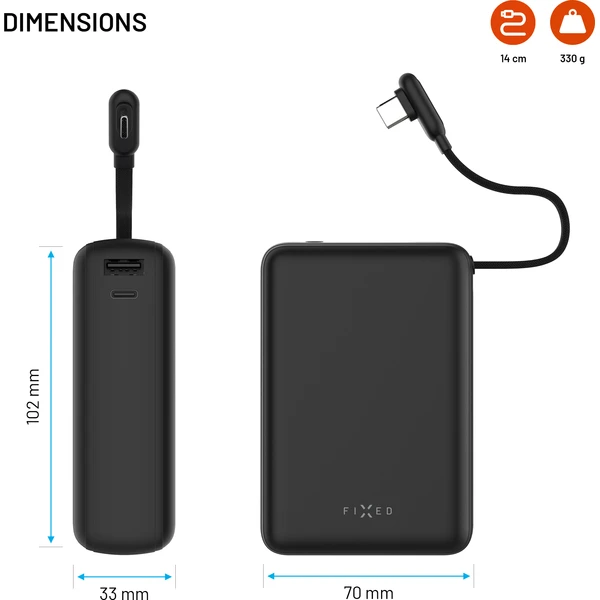 FIXED Zen 20 Loop powerbanka s LCD displejem, 40W, 20 000 mAh černá - Powerbanky - Obrázek 7c9511a27a474acd8af2a78933ce9410