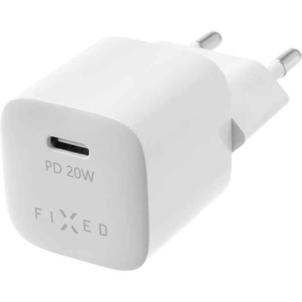 FIXED Mini nabíječka s USB-C a USB-C/Lightning kabelem, PD, 1 m, MFI, 20W, bílá - Nabíječky - Obrázek 806e62fbf04d4771b94cf8dbb0126b06