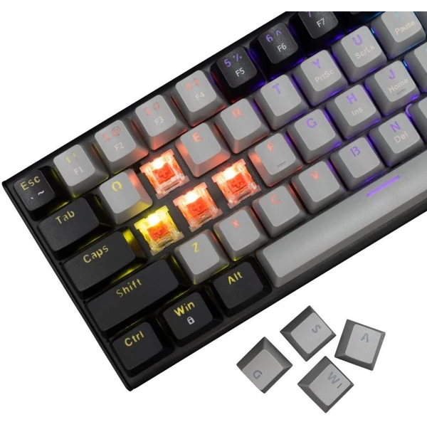 White Shark WAKIZASHI 2 herní mechanická klávesnice (US) (RED switch) šedočerná - Klávesnice - Obrázek 84MD000J01