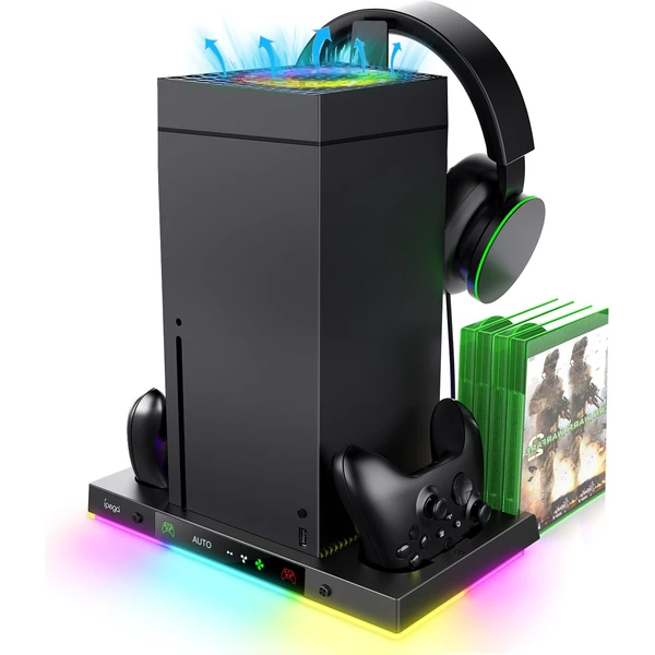 iPega XBX024S Multifunkční Nabíjecí RGB Stojan s Chlazením pro Xbox Series X - Nabíječky - Hlavní obrázek