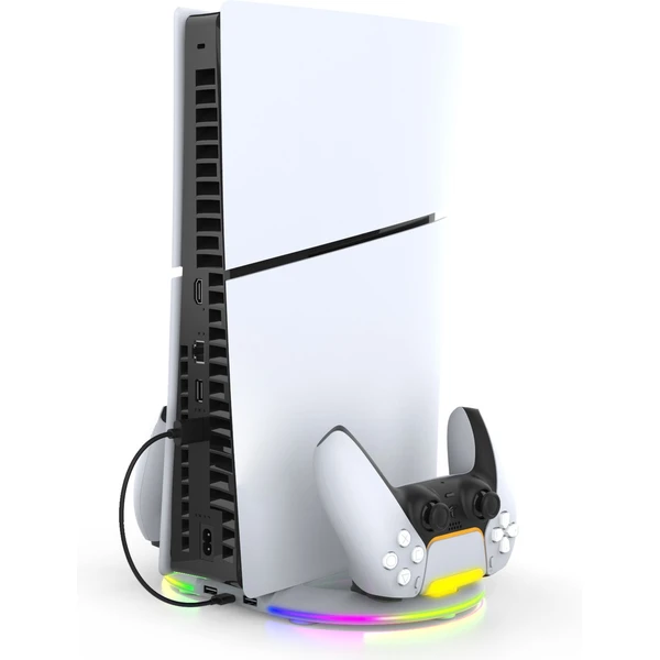 iPega P5S045 Vertikální Nabíjecí Stojan s RGB pro PS5/PS5 Slim/PS5 Pro bílý - Nabíječky - Obrázek 86b64bc3043147deb2bd32ec863c437e