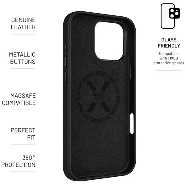 FIXED MagLeather kožený kryt s MagSafe Apple iPhone 16 Pro Max černý - Pouzdra - Obrázek 8f9529e931304f8cad885f7db2e6e1de