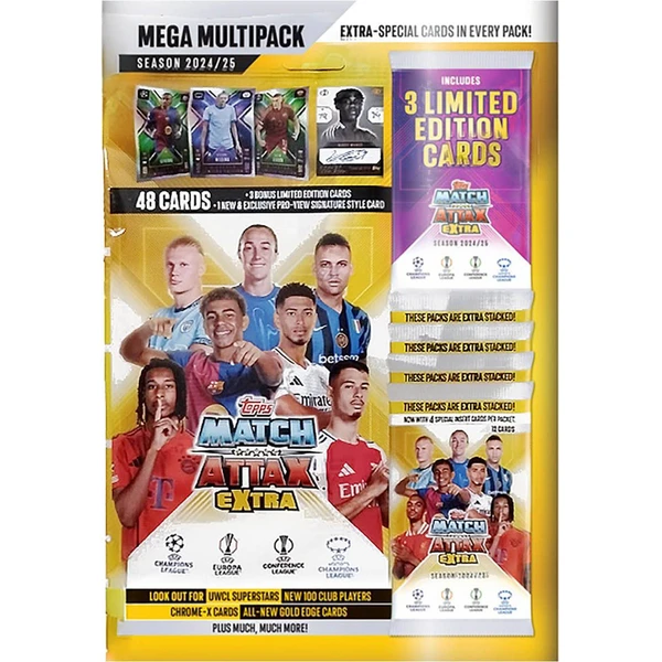 Fotbalové karty Topps 2025 UCC MA Extra - Mega Multipack - Fotbalové karty - Hlavní obrázek