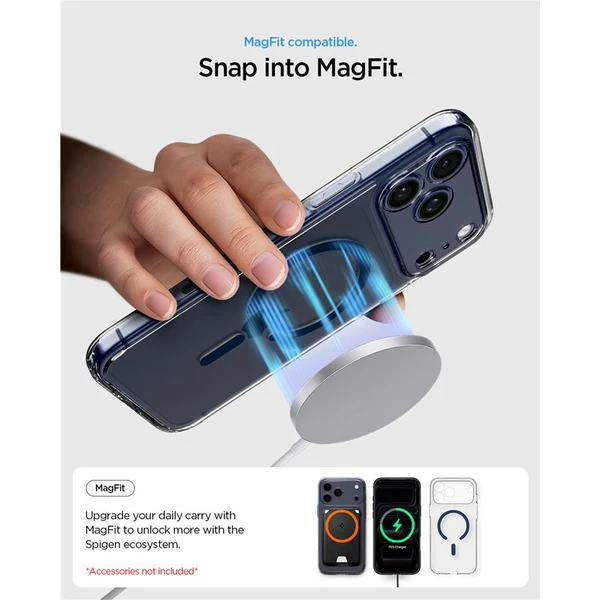 Spigen Ultra Hybrid MagSafe kryt iPhone 17 Pro clear deep blue - Pouzdra - Obrázek 91792c1267db45ac98a99bbdc70697b7