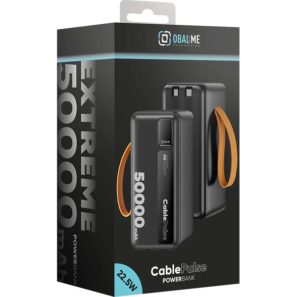 OBAL:ME CablePulse Powerbanka 50000mAh, 22,5W černá - Powerbanky - Obrázek 92f7c35280404424b428857ab76fe9b8