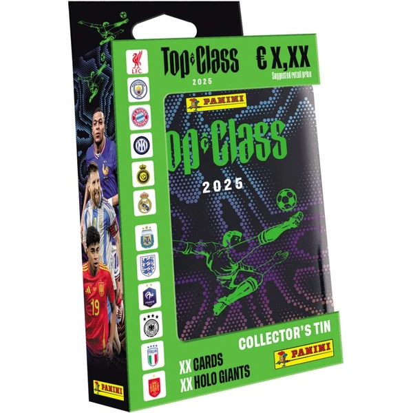 PANINI fotbalové karty TOP CLASS 2025 Tin Pocket - Fotbalové karty - Obrázek 95MF000J01