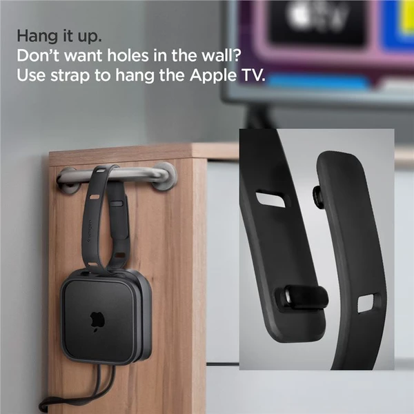 Spigen Silicone Fit Mount silikonový držák pro Apple TV 4K 3th Gen (2022) černý - Držáky - Obrázek 95d38146f5ab4036a8397c9d91def667
