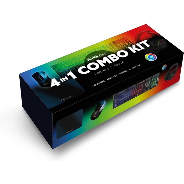 Levně Maxx Tech 4v1 Combo Kit herní set (klávesnice, headset, myš a podložka)