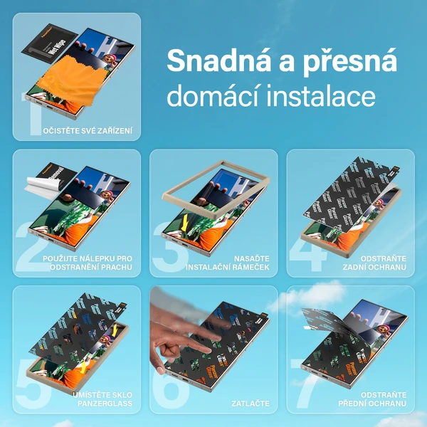 PanzerGlass Privacy Samsung Galaxy S24 Ultra s instalačním rámečkem - Ochranné folie a skla - Obrázek 9Q51000P01