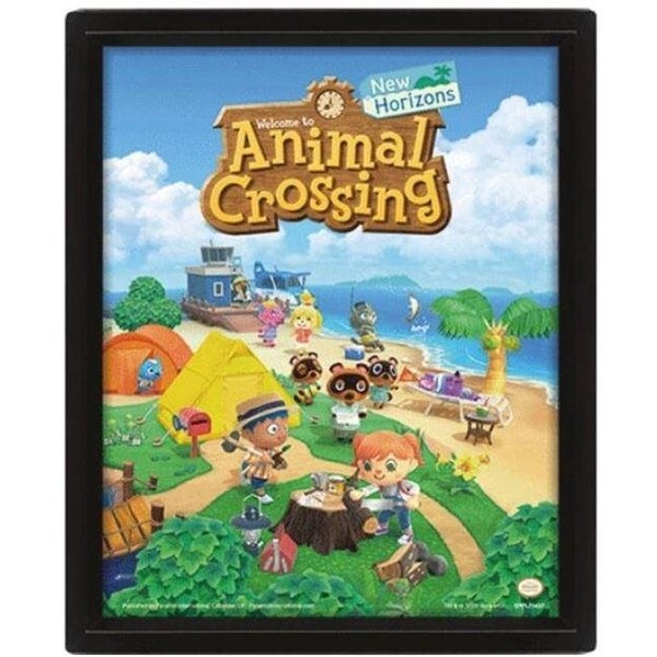 3D Obraz v rámu - Animal Crossing