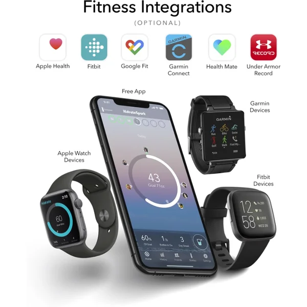 HidrateSpark bluetooth chytrá láhev s brčkem černá - Chytré láhve - Obrázek 9TXEF00101