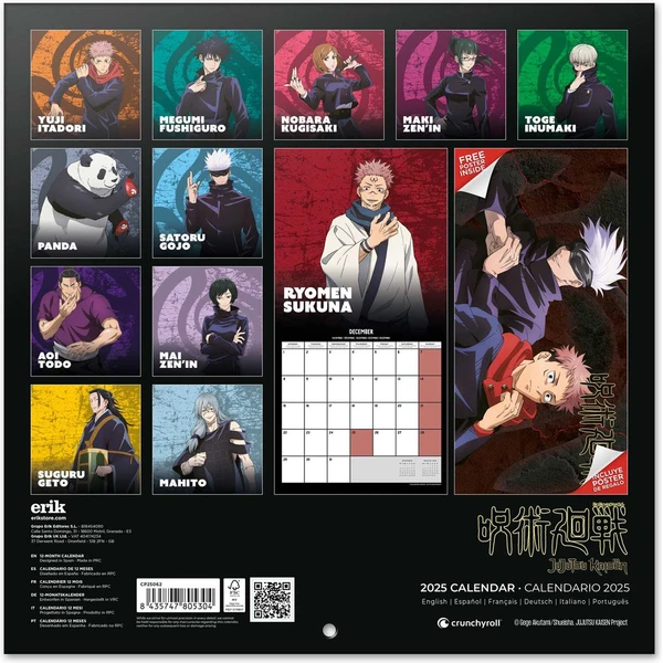 Kalendář Jujutsu Kaisen 2025 - Kalendáře - Obrázek A0EA000K01