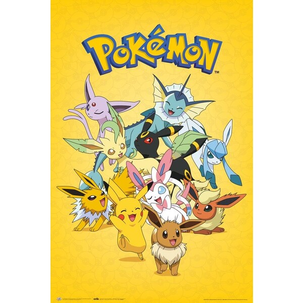 Levně Plakát Pokémon - Eevee Evolutions (190)
