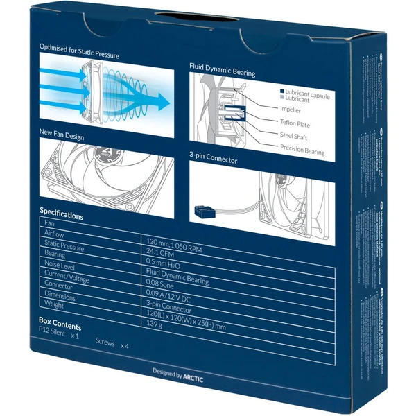 Arctic P12 Silent - Ventilátory pro PC - Obrázek A6UR600301
