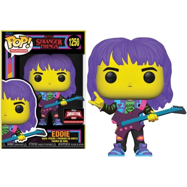 Funko POP! #1250 TV: ST S4 - Eddie w/guitar (BLKLT) - Funko POP! - Hlavní obrázek