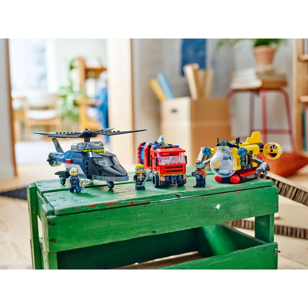 LEGO City 60462 Remix: Helikoptéra, hasičský vůz a ponorka - LEGO - Obrázek B2SE000J01