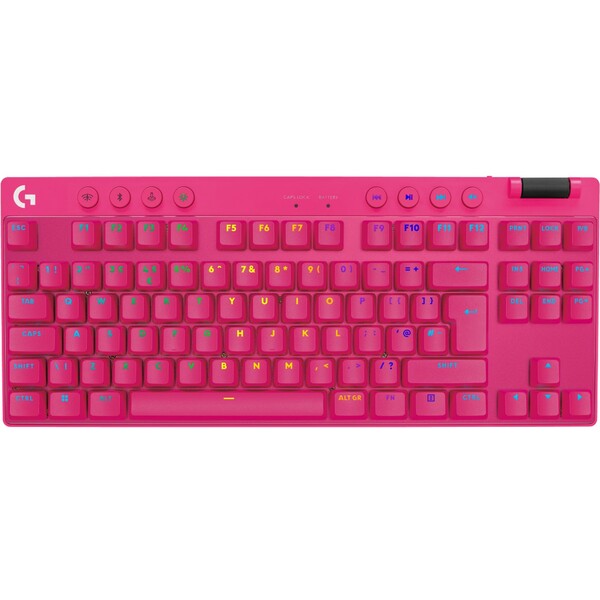 Logitech Pro X TKL LIGHTSPEED herní klávesnice Tacktile US růžová