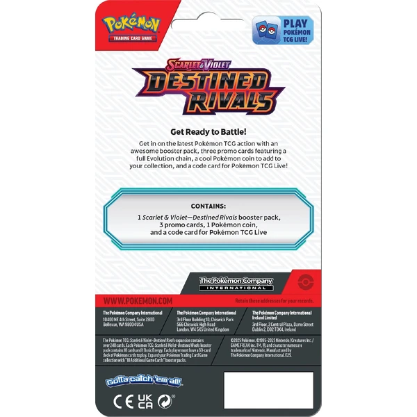 Pokémon TCG: SV10 Destined Rivals - Premium Checklane Blister - Pokémon karty - Obrázek B98F000J01