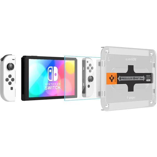 Spigen Glass tR EZ Fit tvrzené sklo pro Nintendo Switch OLED (2 Pack) - Ochranné folie a skla - Obrázek B9K4G00101
