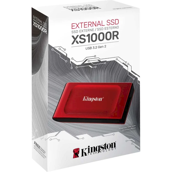 Kingston XS1000/2TB/SSD/Externí/Červená/5R - SSD disky - Obrázek BA69000K01