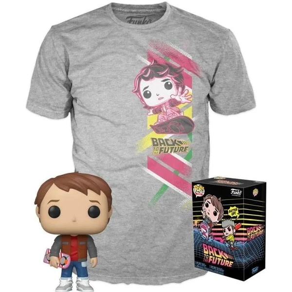 Funko POP! & Tee: Back to the Future - Marty w/Hoverboard L - Dárkové sety - Obrázek BCC8000N01