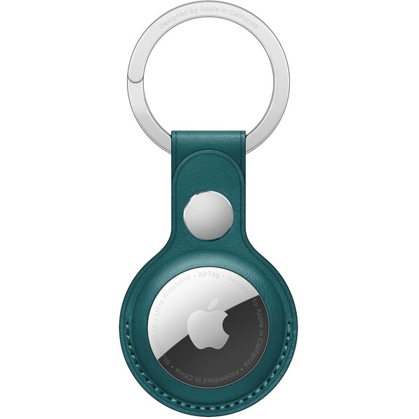 Levně Apple AirTag kožená klíčenka piniově zelená