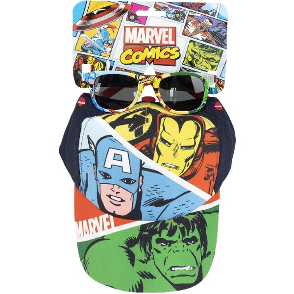 Levně Letní sada (kšiltovka a brýle) Marvel - Avengers
