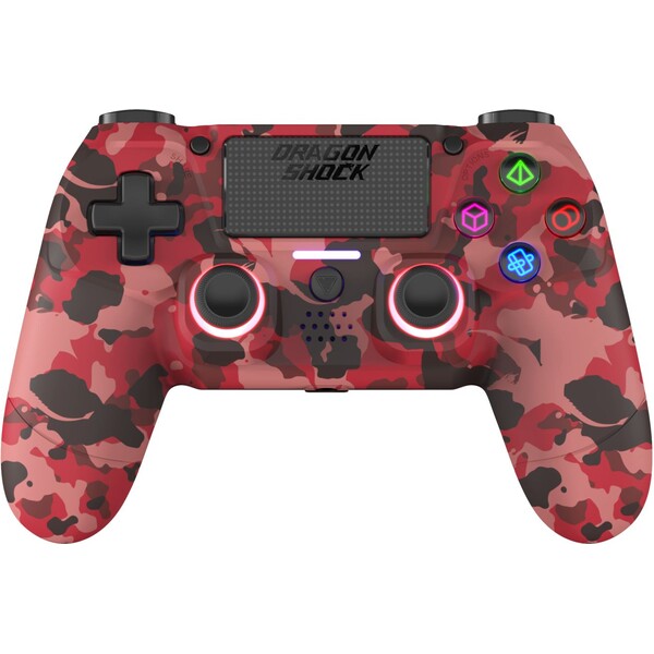 DragonShock Mizar bezdrátový ovladač PS4 Red Camo