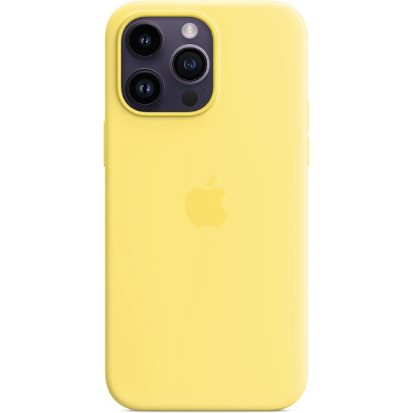 Levně Apple silikonový kryt s MagSafe na iPhone 14 Pro Max kanárkově žlutý