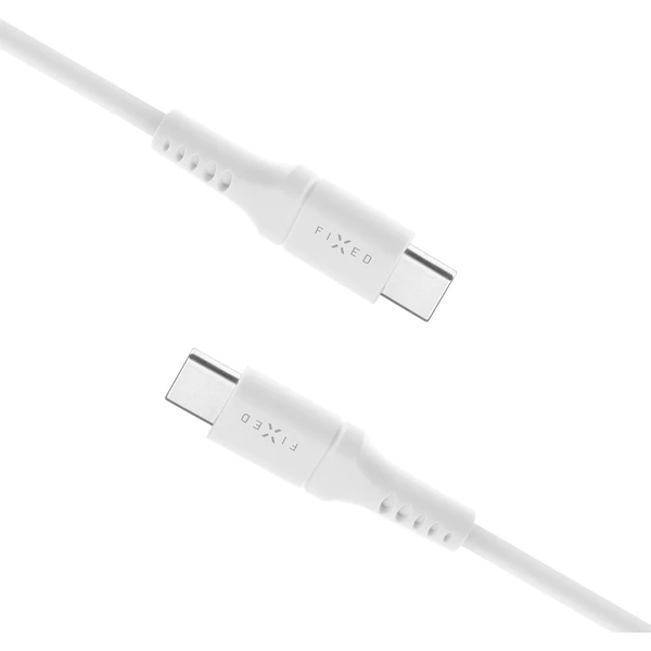 FIXED Liquid silicone USB-C/USB-C napájecí kabel 60W 0,5m bílý - Kabely a redukce - Obrázek CRS1000601