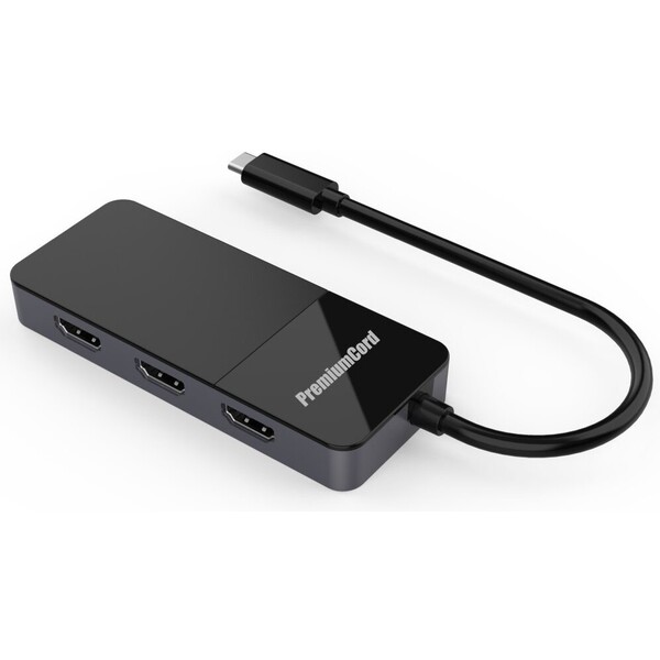 Levně PremiumCord adaptér USB-C - 3x HDMI 2.0 4K@60Hz MST