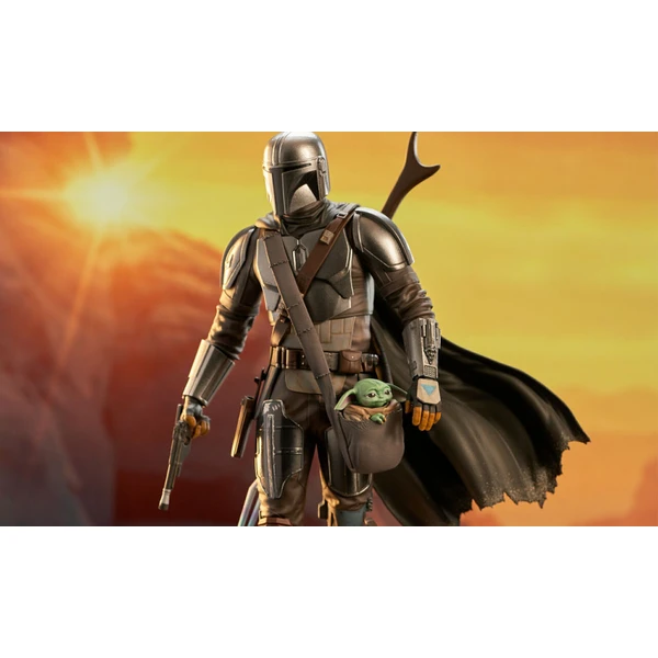 Soška Gentle Giants Star Wars The Mandalorian - The Mandalorian with The Child 25 cm (Premier kolekc - Sochy a sošky - Obrázek D2PB000P01