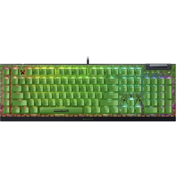 Razer BlackWidow V4 X Green Switch Minecraft Ed. herní klávesnice (US) černá - Klávesnice - Obrázek D3QD000J01