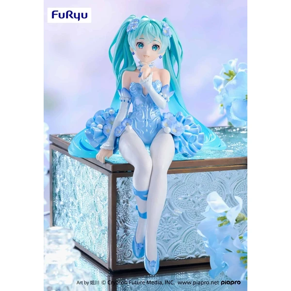 Figurka Furyu Hatsune Miku Flower Fairy Nemophila Pail Blue Color 15 cm - Figurky - Obrázek D3TE000P01