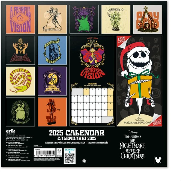 Kalendář The Nightmare Before Christmas 2025 - Kalendáře - Obrázek D6M9000O01