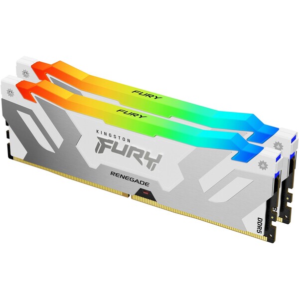 Levně Kingston FURY Renegade DDR5 64GB 6400MHz CL32 2x32GB RGB Bílá