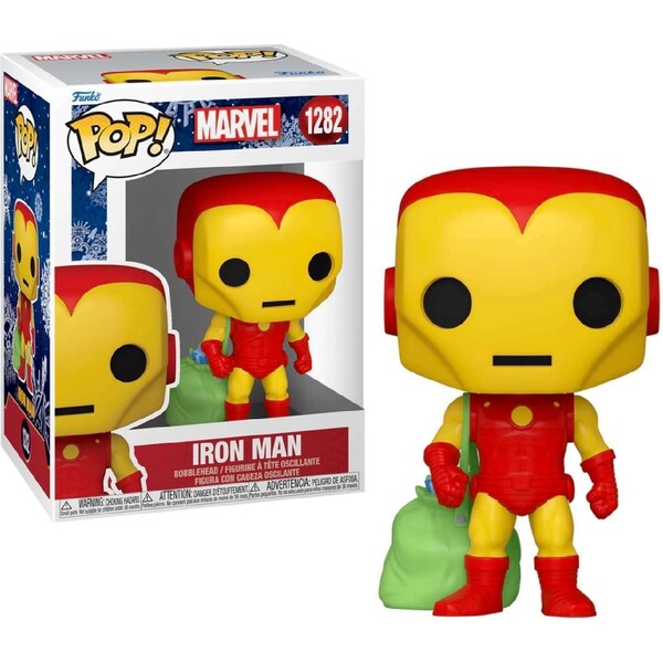 Levně Funko POP! #1282 Marvel: Holiday - Iron Man w/Bag
