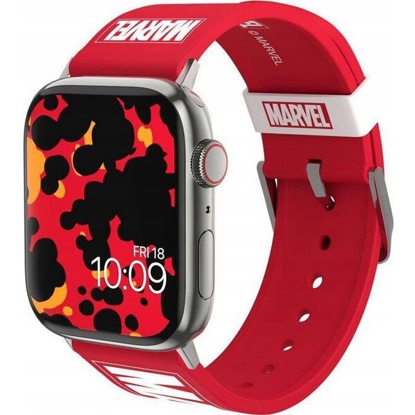 Levně Moby Fox Marvel - Brick Logo řemínek pro Apple Watch (38/40/42/44 mm) a chytré hodinky (22 mm)