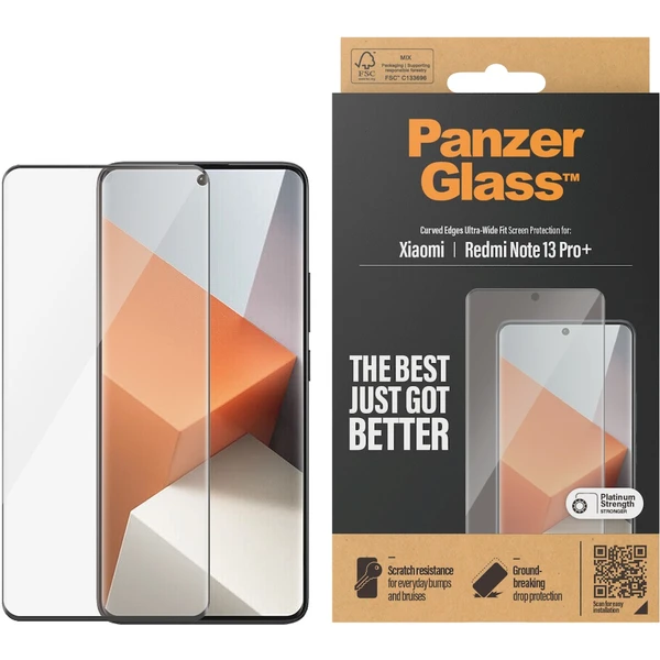 PanzerGlass Ultra-Wide Fit ochranné sklo Xiaomi Redmi Note 14 Pro/14 Pro+/13 Pro+ 5G - Ochranné folie a skla - Obrázek DT51000P01