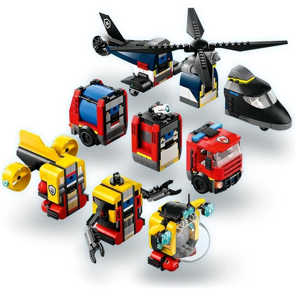 LEGO City 60462 Remix: Helikoptéra, hasičský vůz a ponorka - LEGO - Obrázek E2SE000J01