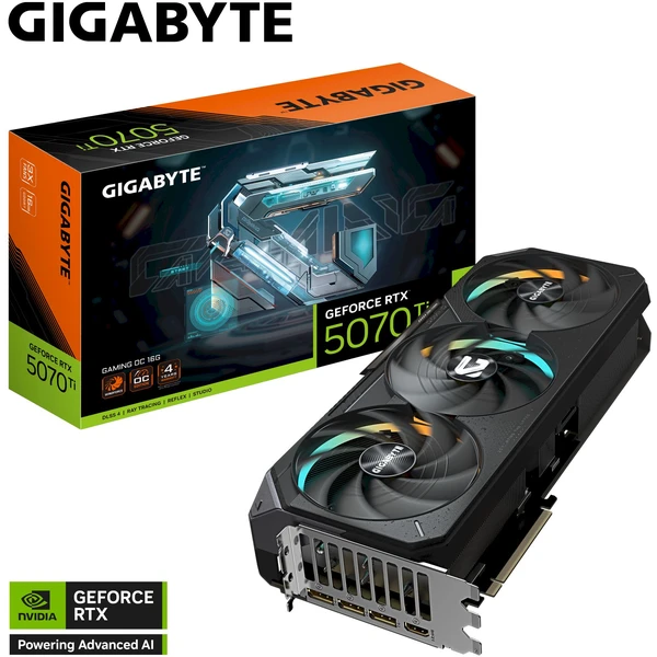 GIGABYTE NVIDIA GeForce RTX 5070 Ti GAMING OC 16G - Grafické karty - Obrázek E32E000J01