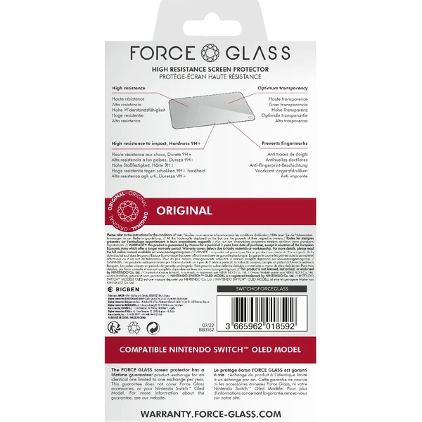 Ochranné sklo BigBen Screen Protector Force Glass (Switch OLED) - Ochranné folie a skla - Obrázek E3I7000701