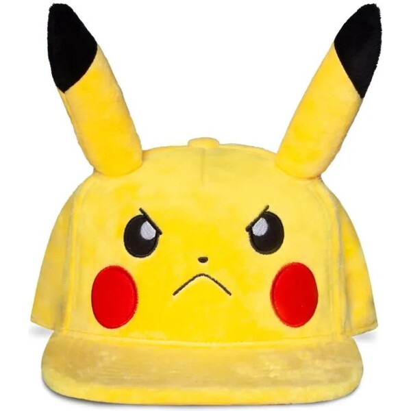 Levně Kšiltovka Pokémon Angry Pikachu - plyšová
