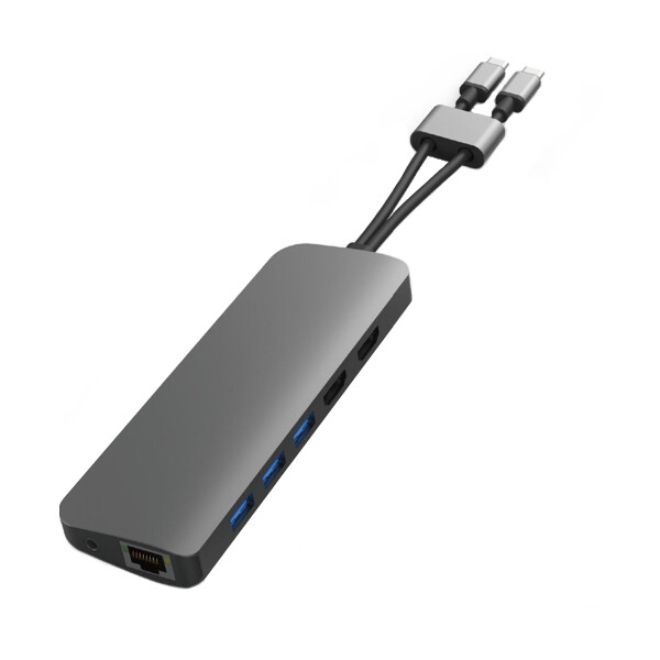 HyperDrive VIPER 10 ve 2 USB-C Hub šedý