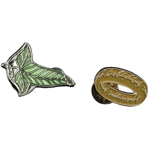 Set odznaků Lord of the Rings - Elven Leaf and One Ring