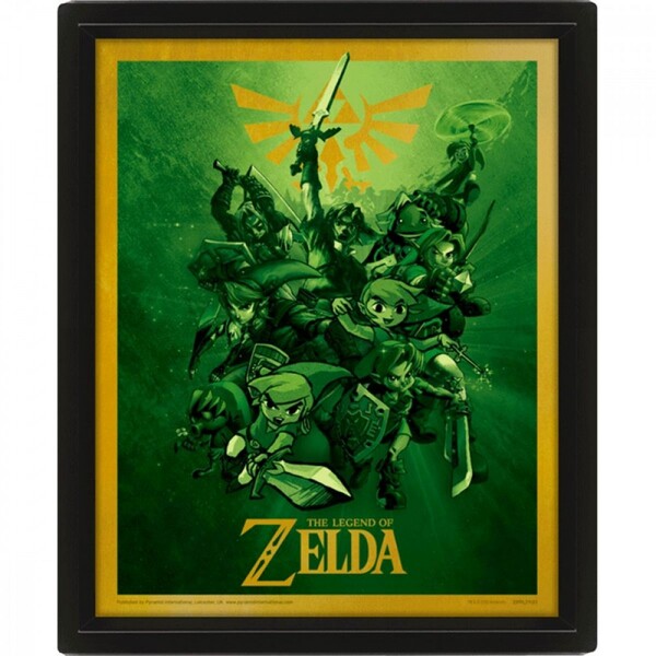 3D Obraz v rámu - Zelda