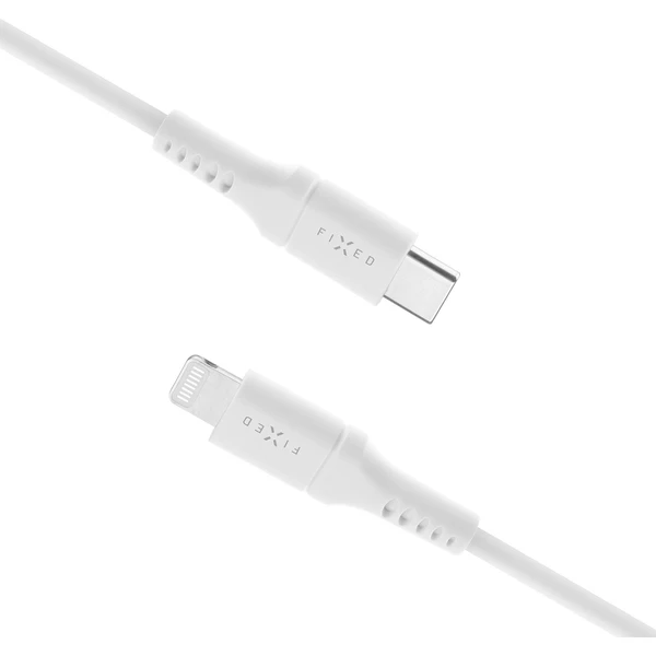 FIXED Liquid silicone USB-C/Lightning napájecí kabel 60W 0,5m bílý - Kabely a redukce - Obrázek FQS1000601